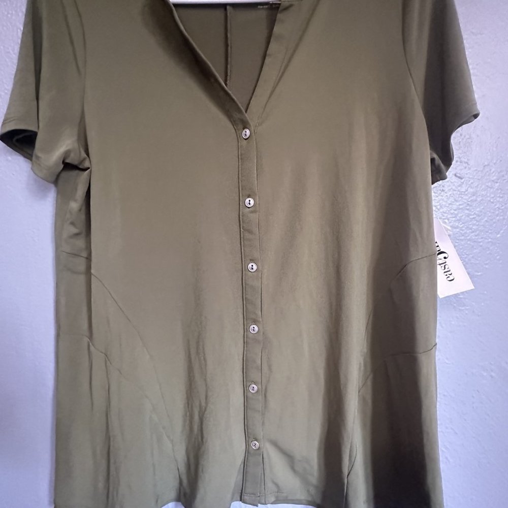 east 5th  women's  Green  Blouse  Button-up top